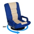 thumbnail image 1 of YRLLENSDAN 360° Swivel Floor Gaming Chair with Adjustable Backrest and Arms, Blue, 1 of 7