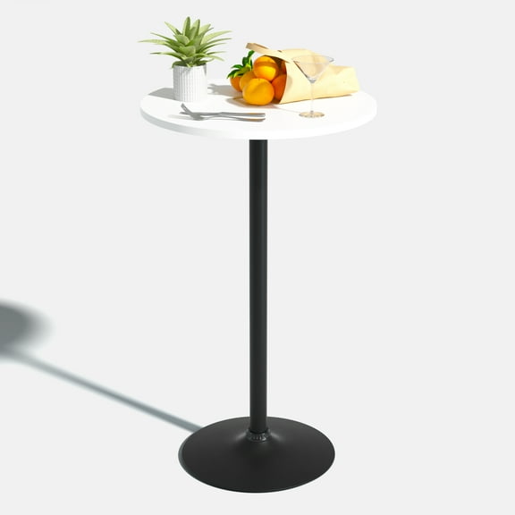 YRLLENSDAN 38.9 Inch Cocktail Tables for Parties Bar Height, Round High Top Tables Pub Tables High Bar Table Tall Bistro Table, White