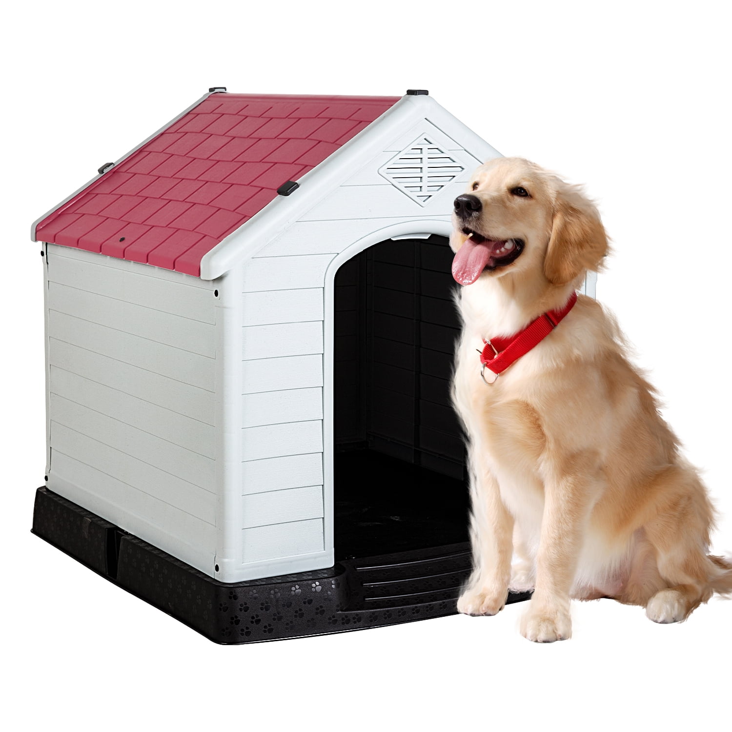 YRLLENSDAN 39in Insulated Dog House Outdoor, Igloo Dog Houses Plastic