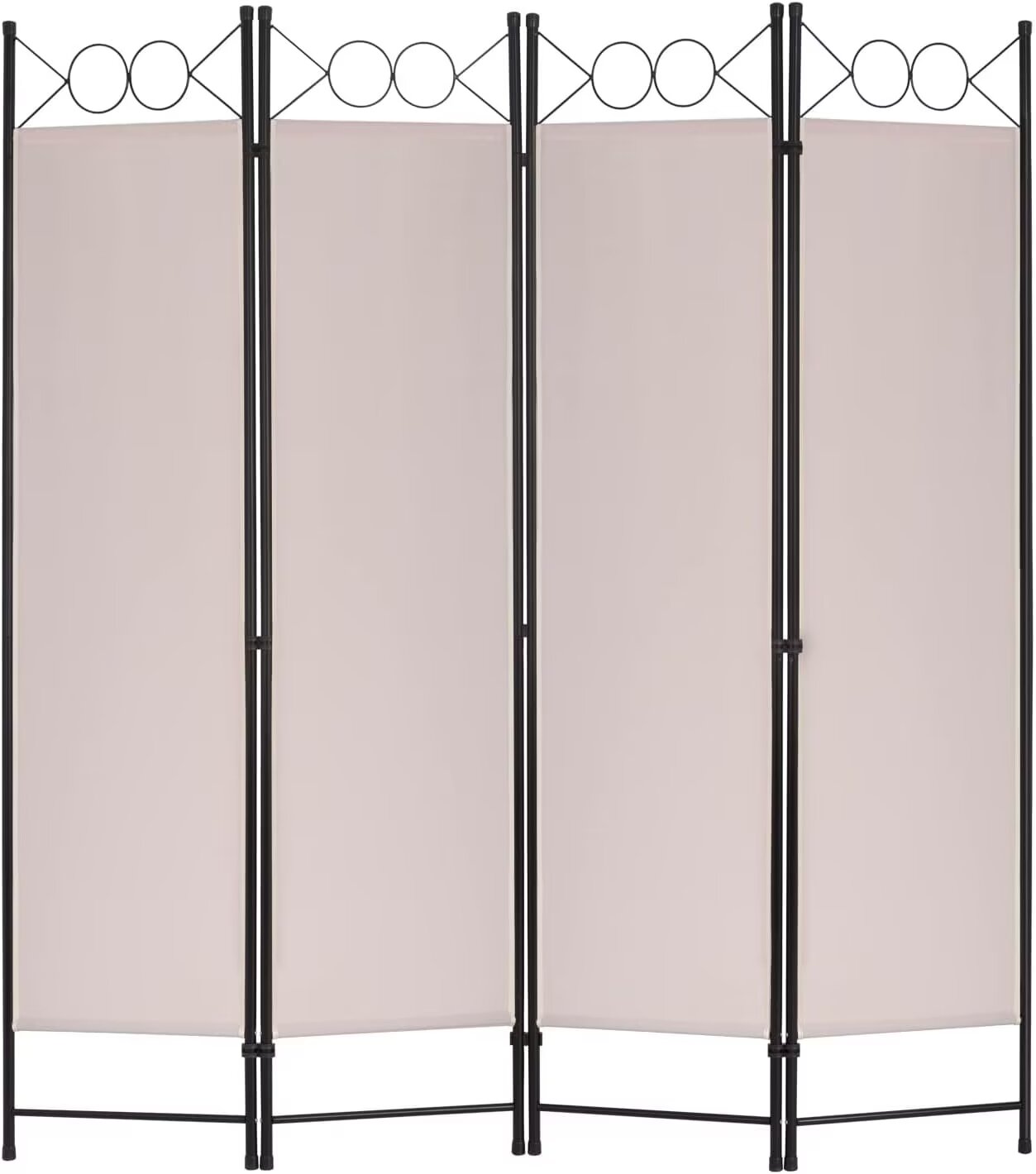 YRLLENSDAN,4 Panel,Room Dividers Panel,Folding Screen Room Divider,Office Partition Walls,Independent Type,Portable,Steel Frame,Tan