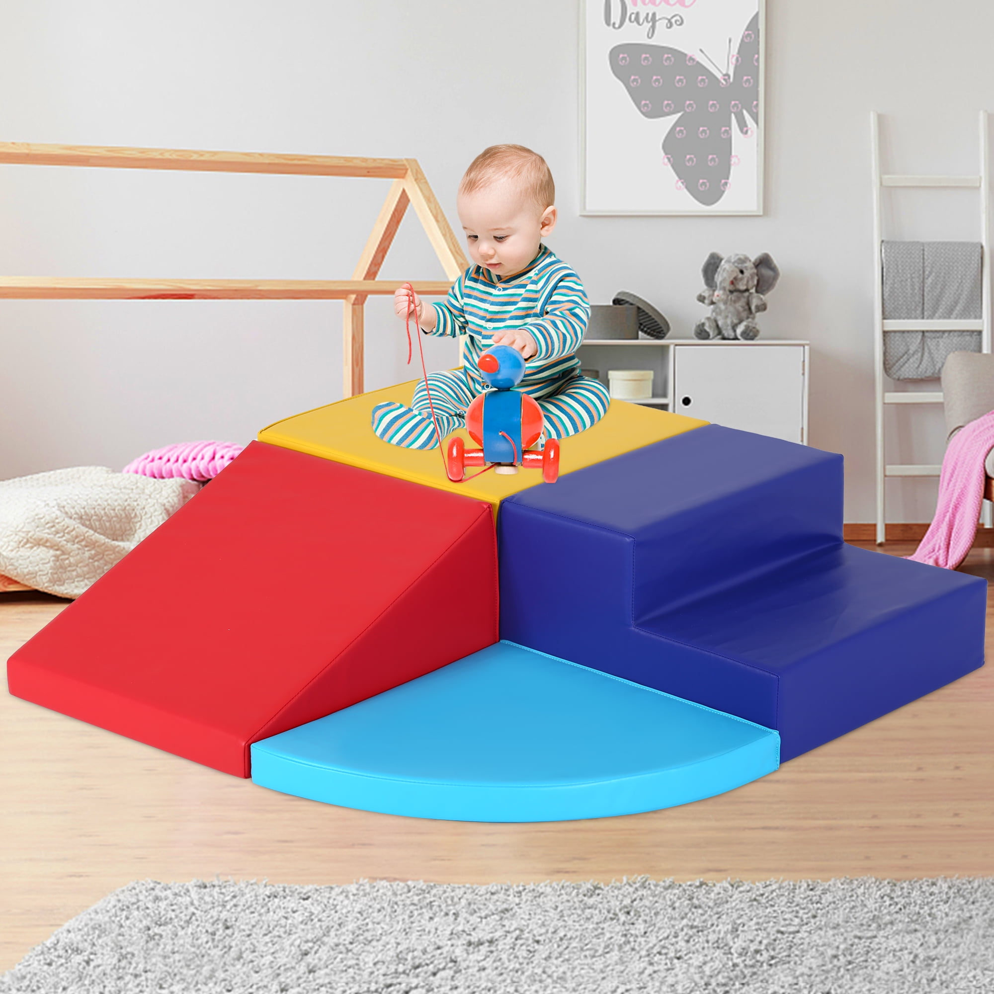 4-in-1 Crawl Climb Foam Shapes Toddler Kids Playset