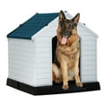thumbnail image 1 of YRLLENSDAN 41/35/ 27 inch Plastic Dog House Outdoor, Waterproof Dog Houses for Small Dogs House with Air Vents and Elevated Floor Indoor Weatherproof Doghouse for Small Dogs, 1 of 7