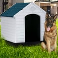 thumbnail image 1 of YRLLENSDAN 41" Dog House Outdoor Insulated Dog Houses for Winter Igloo Dog House with Air Vents & Elevated Floor Waterproof Plastic Dog Houses for Small Medium Large Dogs,Blue, 1 of 7