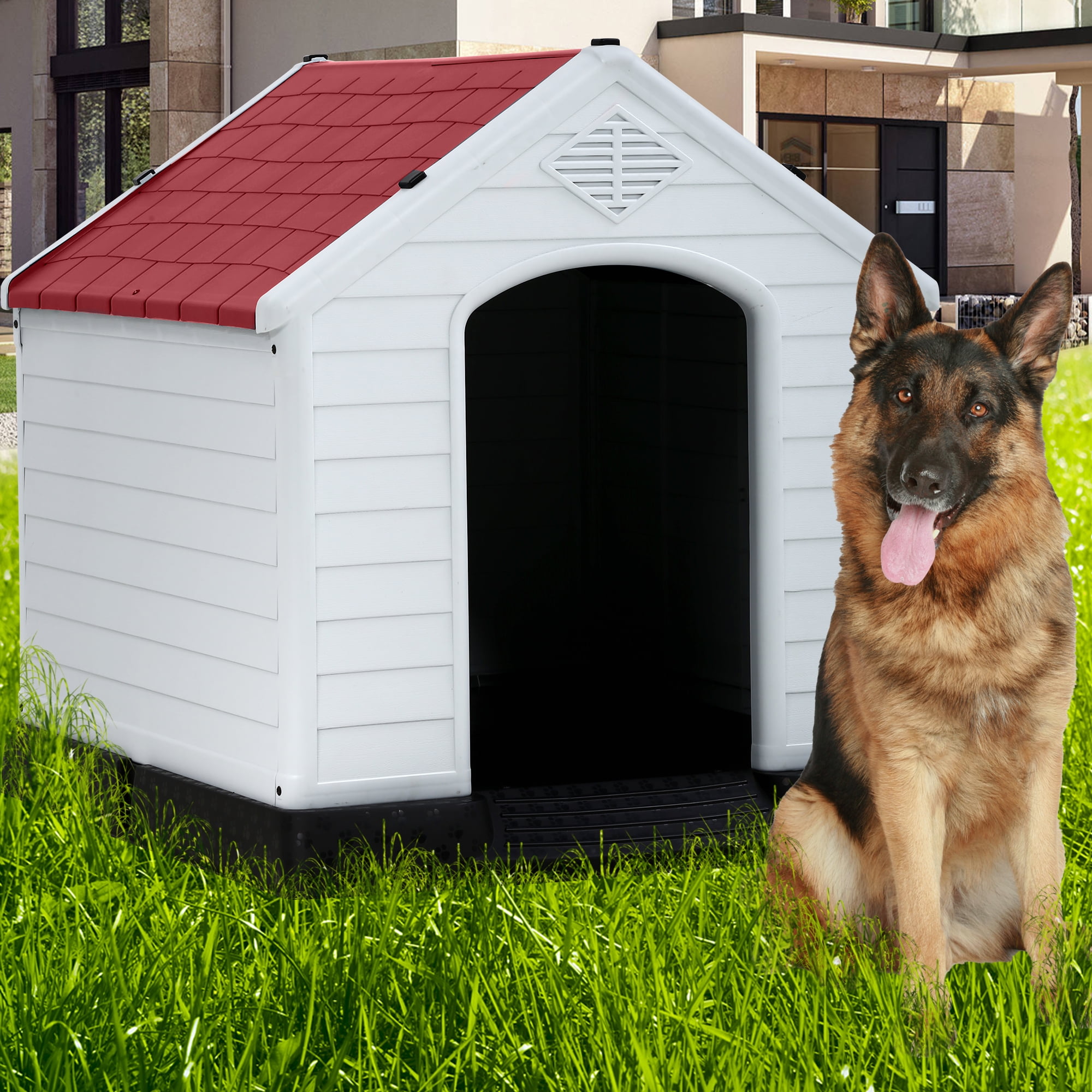 YRLLENSDAN 41" Dog House Outdoor Insulated Dog Houses for Winter Igloo