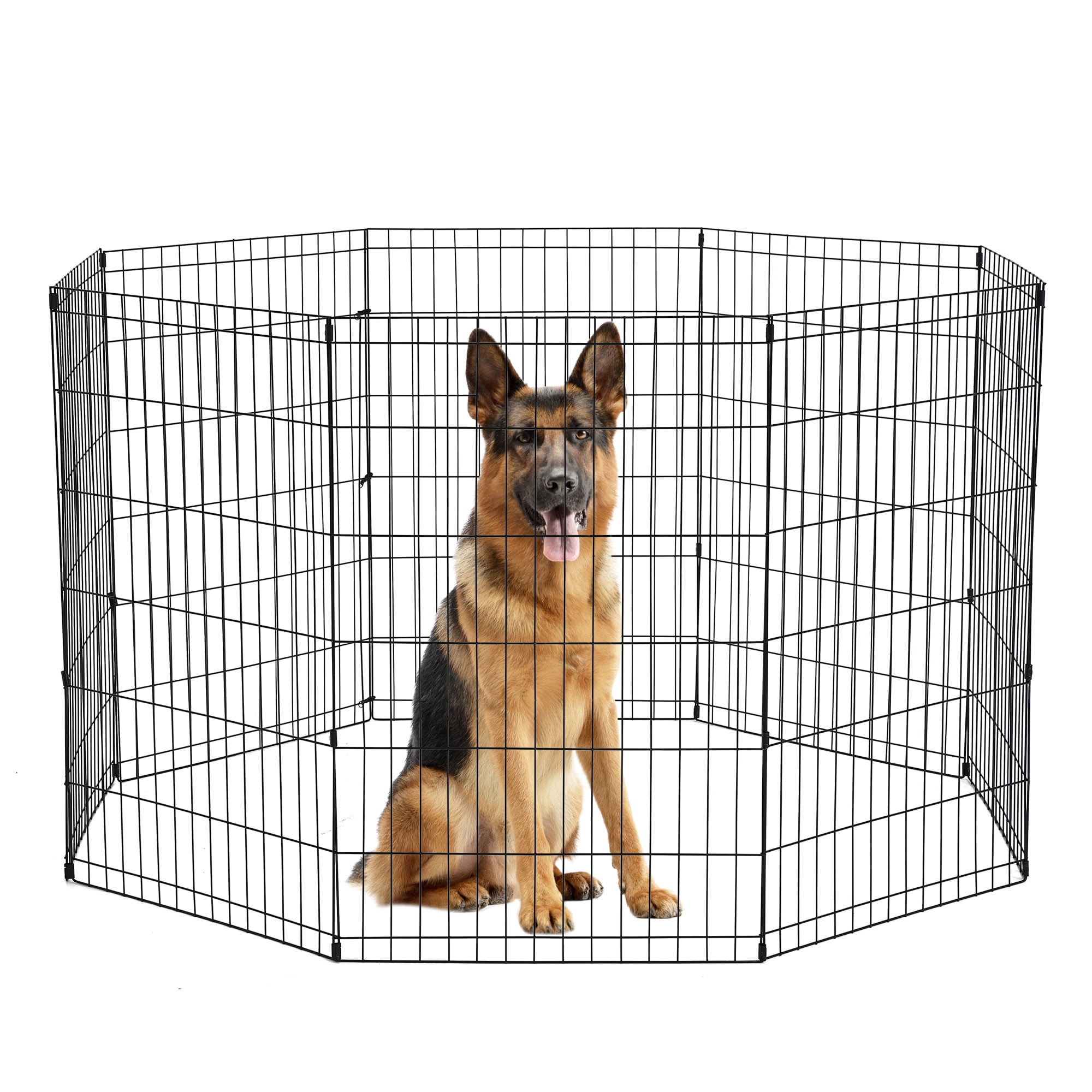 YRLLENSDAN 42'' Dog Pen for Outside, 8 Panel Exercise Fences Dog Kennel for Backyard Pet Playpen Crate Fence Pet Gate with Door Puppy Play Yard for Small Medium Large Dogs