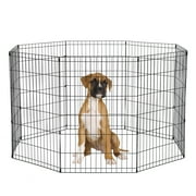 YRLLENSDAN Dog Playpen for Outside، 24 8 Panel Exercise Fences Dog Pen for Backyard Pet Playpen Crate Fence Pet Kennel with Door for Small Medium Big Dogs، Black
