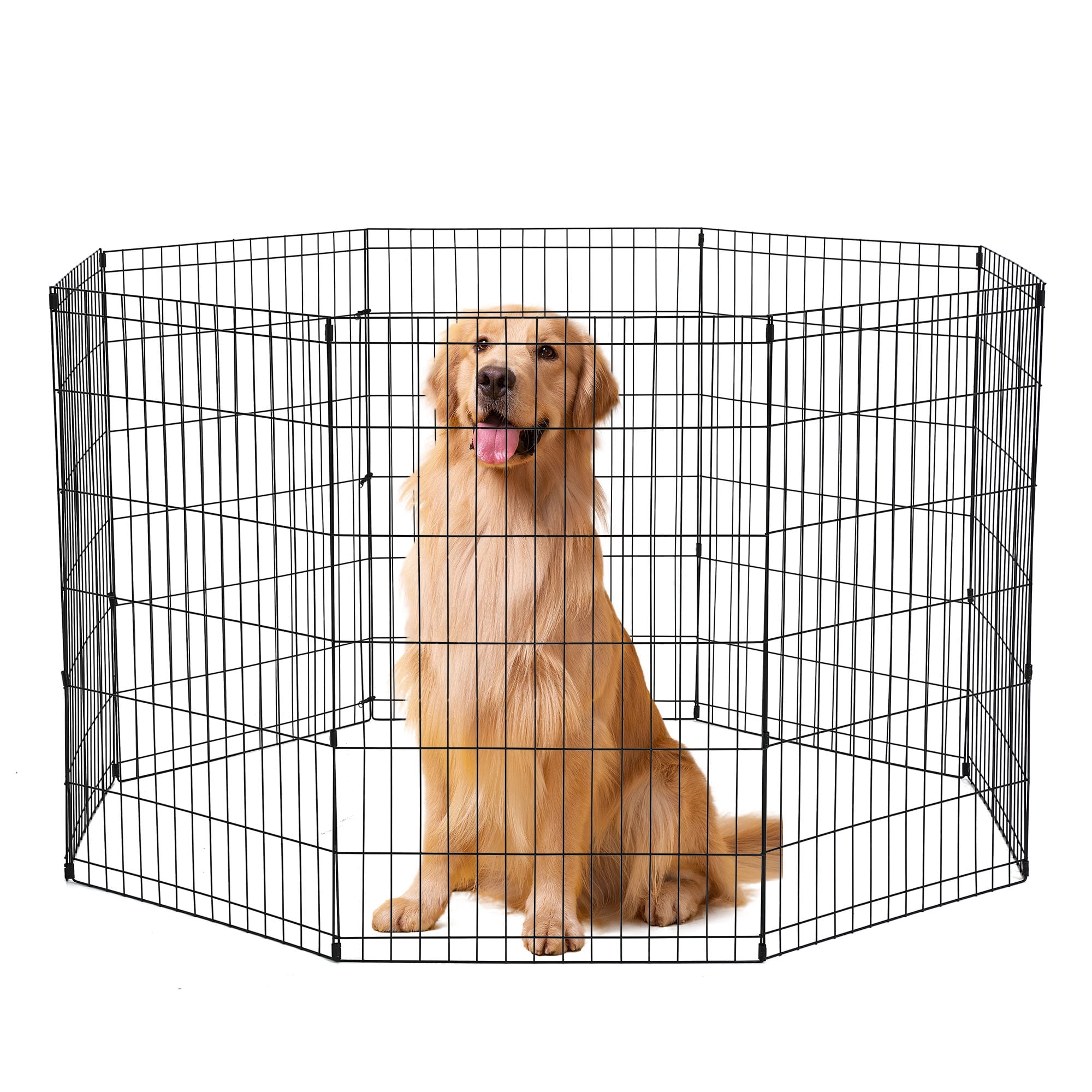 YRLLENSDAN 48'' Dog Pen for Outside, 8 Panel Exercise Fences Dog Kennel for Backyard Pet Playpen Crate Fence Pet Gate with Door Puppy Play Yard for Small Medium Large Dogs