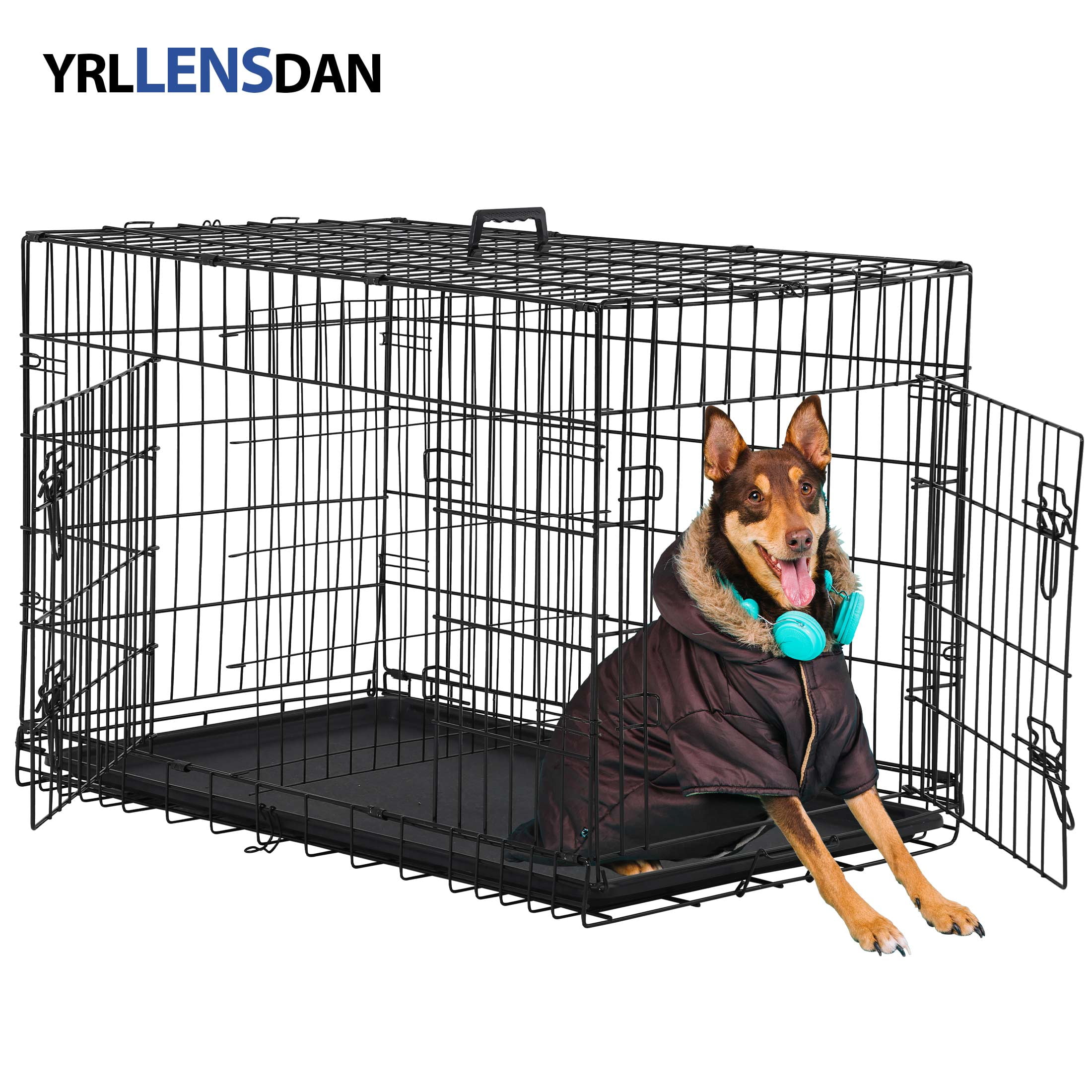 Large Dog Crate With Foldable Design For Easy Transport And Reference: Yrllensdan 48 Inch Large Dog Crate For Large Dog Xxl