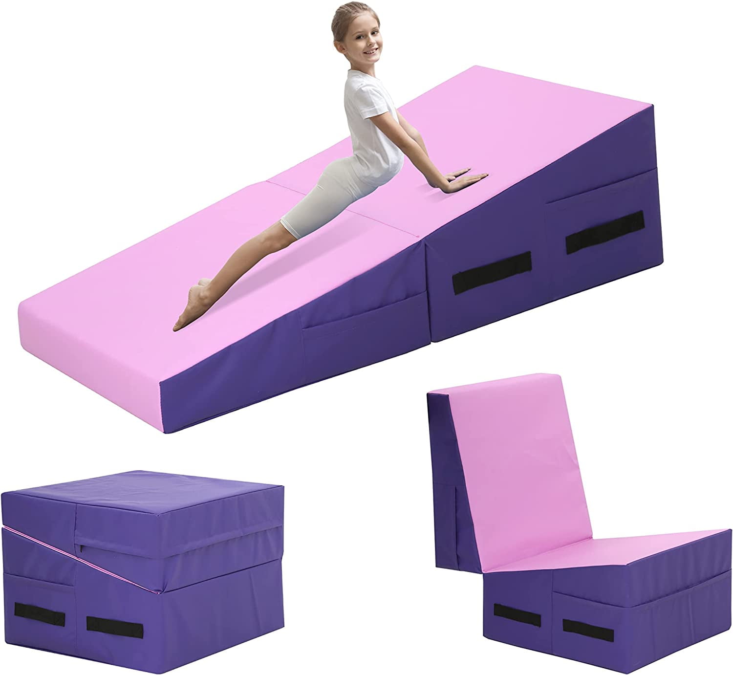 Kangaroo Hoppers 48 x 24 x 14 Gymnastics Cheese Mat, Incline Tumbli