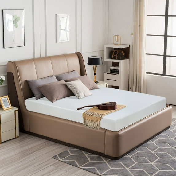 YRLLENSDAN 5 Inch Gel Memory Foam Mattress Medium Firm Mattresses Bed-in-a-Box, Queen