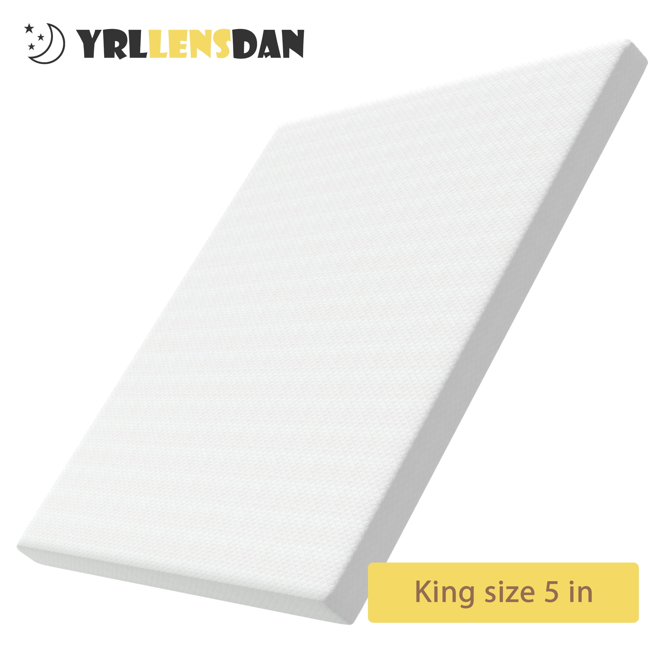 YRLLENSDAN 5 inch King Size Memory Foam Mattress Medium Firm King Mattress in a Box Fiberglass Free CertiPUR-US Certified Mattress for Pressure Relieving