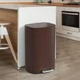 thumbnail image 1 of YRLLENSDAN 50 Liter/13 Gallon Stainless Steel Trash Can, Garbage Can with Lid and Removable Inner Bucket, Fingerprint Proof Trash Bin for Bathroom Kitchen Bedroom Office, Brown, 1 of 7