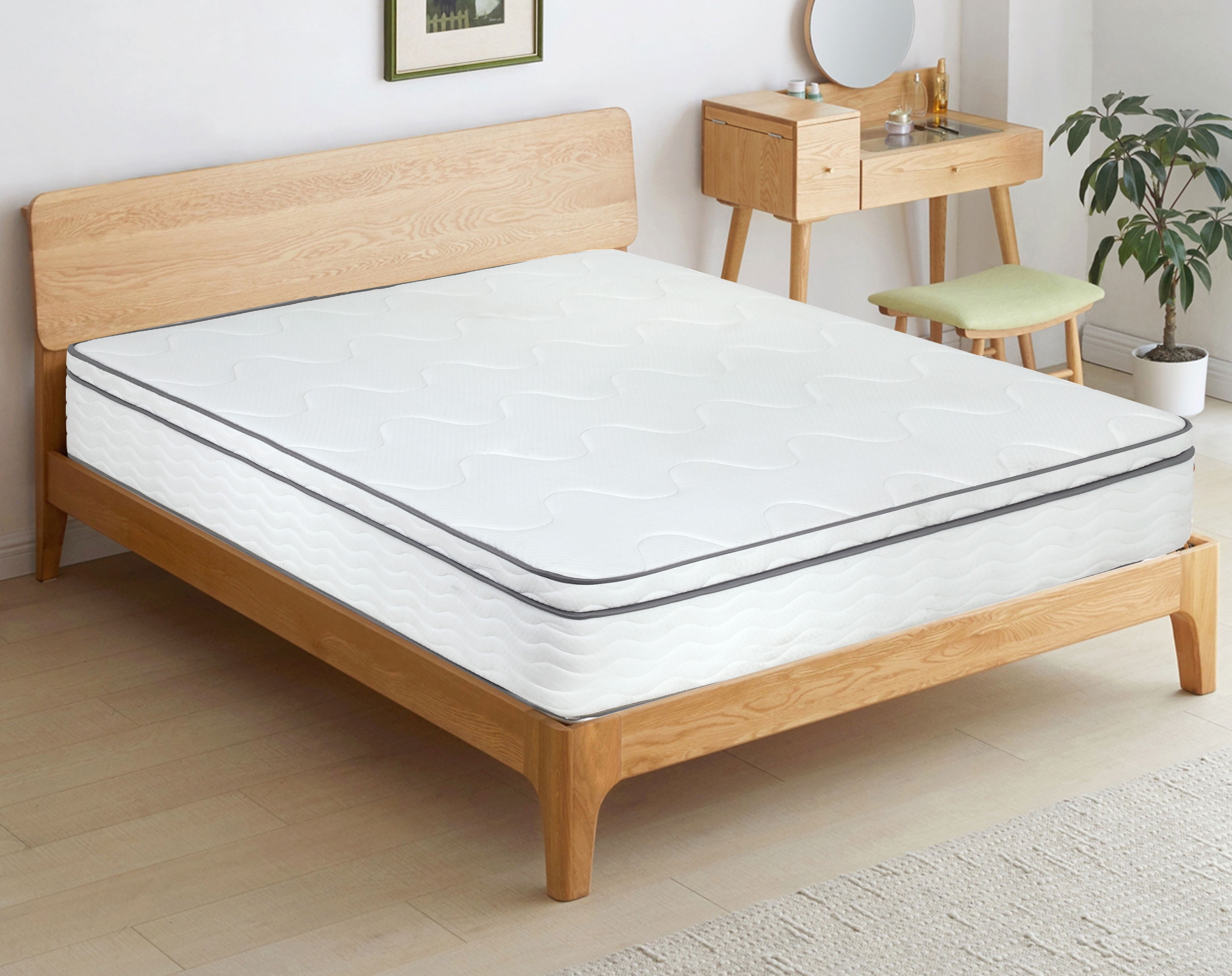 YRLLENSDAN 6/8/10/12 Inch King Size Mattress King Mattresses with Innerspring Memory Foam Mattress King Foam Mattress Medium Firm Certipur-US King Mattress in a Box