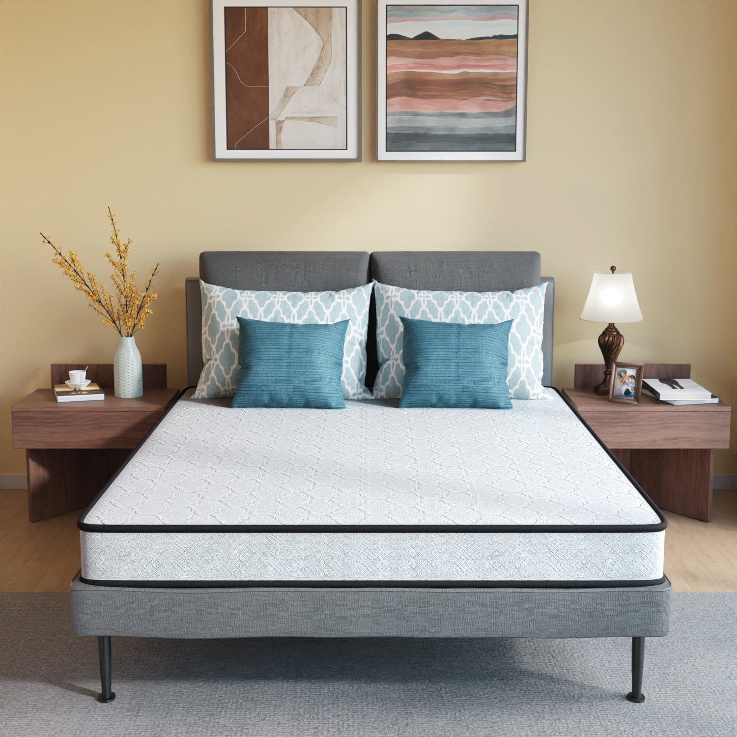 YRLLENSDAN 6 Inch Innerspring Mattress in a Box with Bamboo Charcoal ...