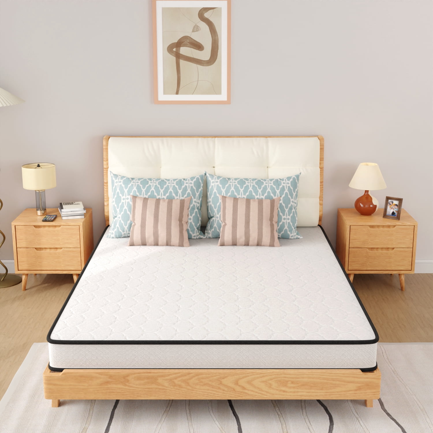YRLLENSDAN 6 Inch Innerspring Mattress in a Box with Bamboo Charcoal ...
