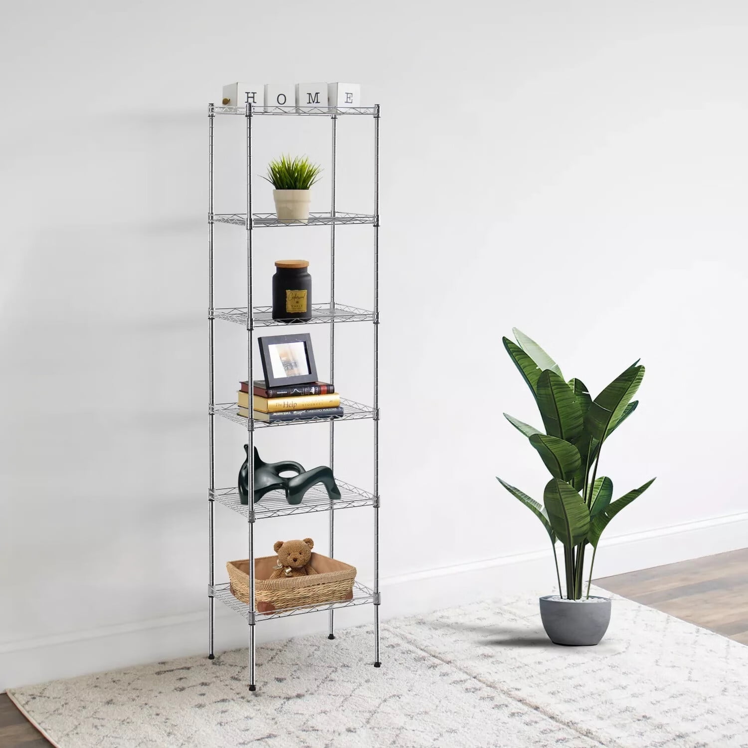 YRLLENSDAN 6Tier Wire Shelving Unit for Home, 64" Height 600lbs