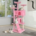 thumbnail image 1 of YRLLENSDAN 70in Cat Tree Tower for Indoor Cats,Multi-Level Cat Furniture Activity Center with Cat Scratching Posts Stand House Cat Condo with Funny Toys for Kittens Pet Play House, Pink, 1 of 7
