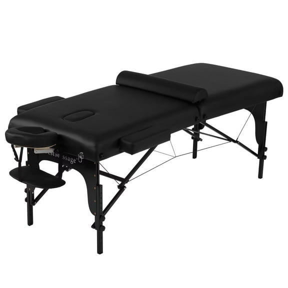 YRLLENSDAN 73" Foldable Portable Massage Table, PU Lash Beds for Eyelash Tech, Height Adjustable Massage Bed with Non-Woven Bag, for Spa Footmassage Facial CareSpa Tattoo