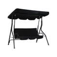 thumbnail image 1 of YRLLENSDAN Alloy Steel Porch Swing with Canopy, Black, 1 of 7