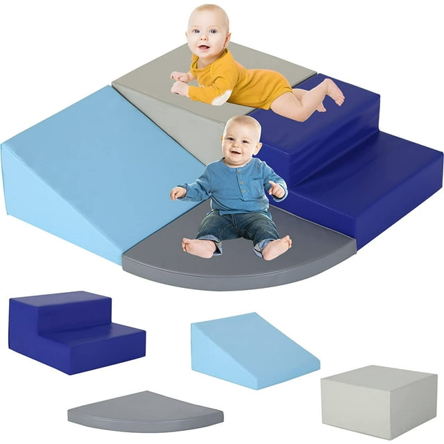 YRLLENSDAN Baby Foam Climbing Blocks for Toddlers, 4 Piece Kids Climbing Toys Indoor Corner Soft