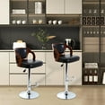 thumbnail image 1 of YRLLENSDAN Bar Stools Set Of 2, Black Barstools Swivel Bar Stools with Back & Armrest Adjustable Bar Stools for Home Kitchen Home Kitchen, 1 of 7