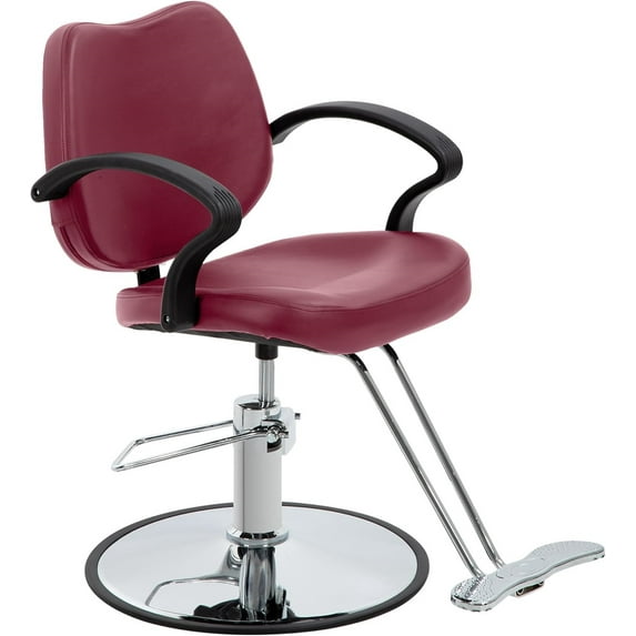 YRLLENSDAN Barber Chair Salon Chair Styling Heavy Duty Hydraulic Pump Stylist Chair Adjustable Hydraulic Chair for Hair Stylist Women Man, Burgundy