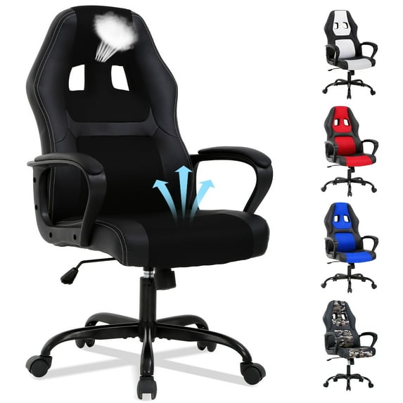YRLLENSDAN Black Gaming Chairs, Office Gaming Chair Computer Gaming Chair Gaming Office Chair Gaming Desk Chair Computer Chairs for Adults