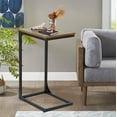 thumbnail image 1 of YRLLENSDAN C Shaped End Table for Couch Slim Side Table C Side Table Small Sofa Table with Adjustable Feet Tiny End Tables for Small Spaces, Brown, 1 of 8