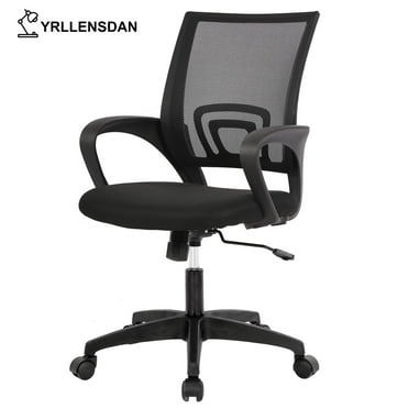 YRLLENSDAN Conference Room Chair Mesh Office Chair with Wheels Rolling Desk Chair with Arms Mesh Computer Chair for 250lb Adults Study Chair Adjustable Height,Black