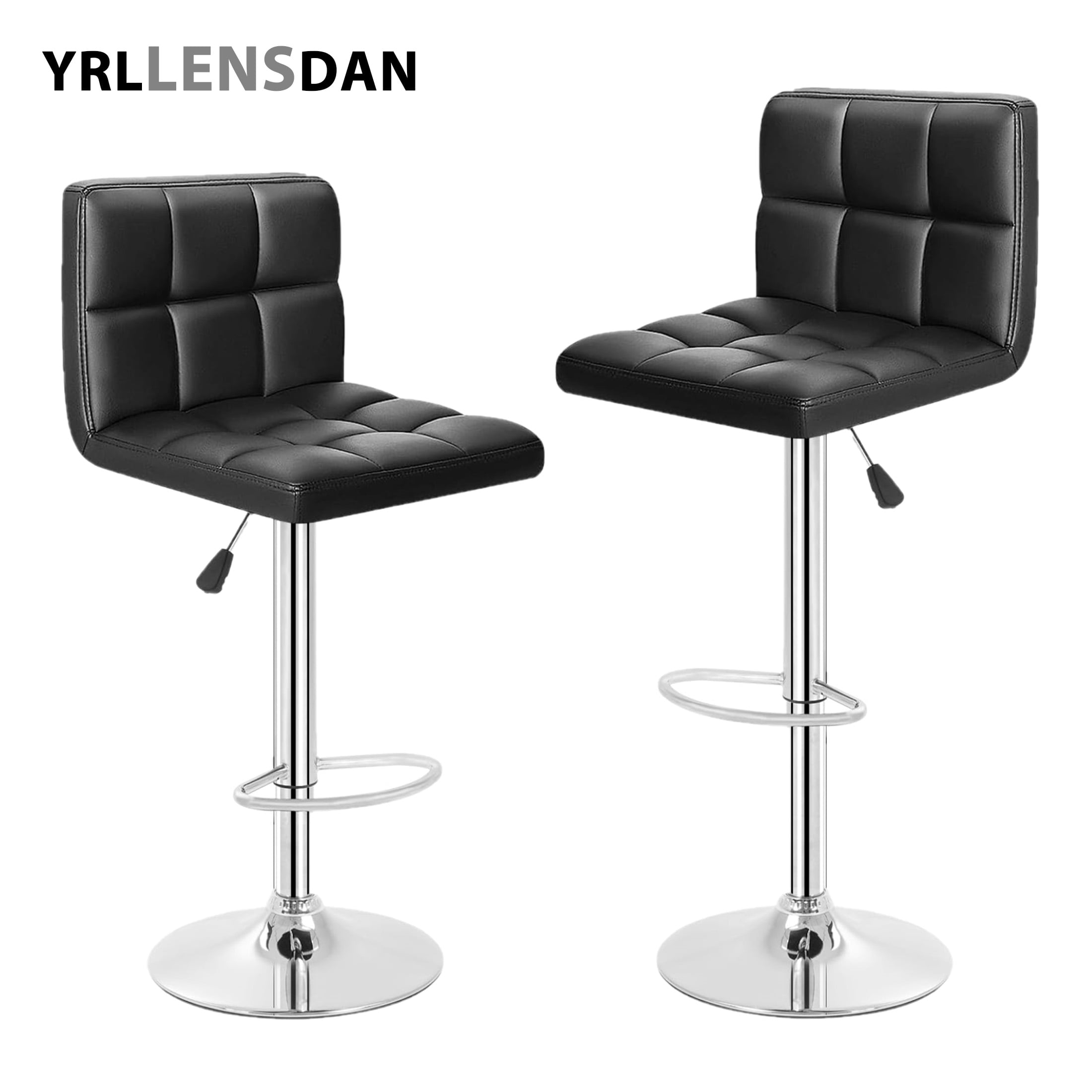 YRLLENSDAN Cushioned Bar Chairs Set of 2 Adjustable Bar Stools Set of 2