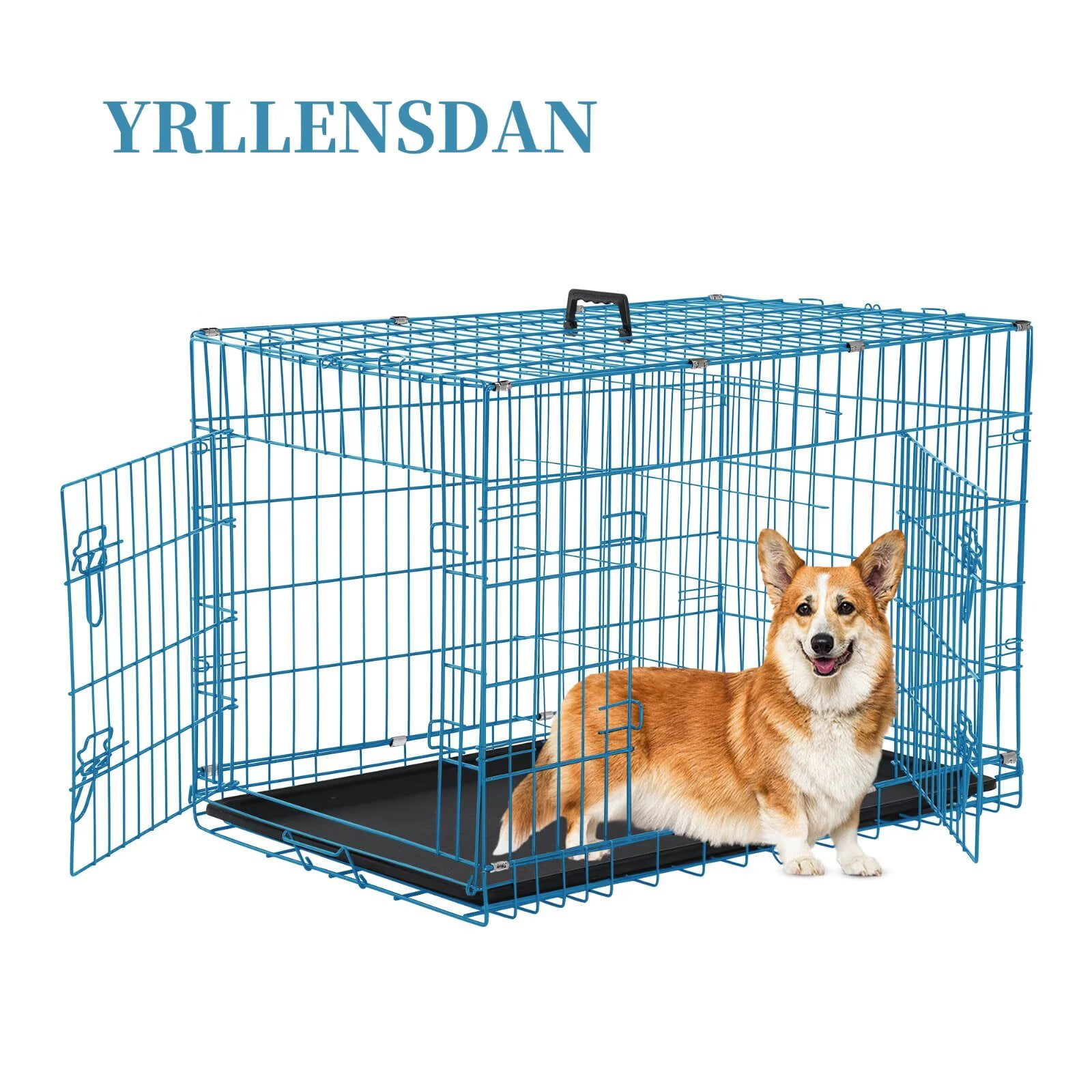 Image showcasing YRLLENSDAN,Dog Crates for medium Dogs,medium Dog Kennel Indoor ...