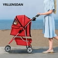thumbnail image 1 of YRLLENSDAN,Dog Strollers For Medium Dogs,Cat Strollers For 2 Cats,Dog Strollers For Small Dogs,With A Cup Holder,Removable,Waterproof,Red, 1 of 7