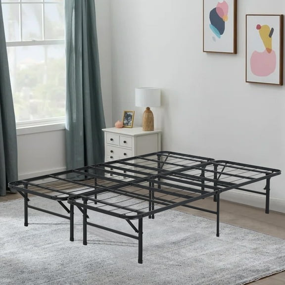 YRLLENSDAN Foldable Bed Frame Full Size Bed Frames Platform Bed Frame Full Size Bed Frame Metal Bed Frames with Storage Noise Free 1000LBS Capacity