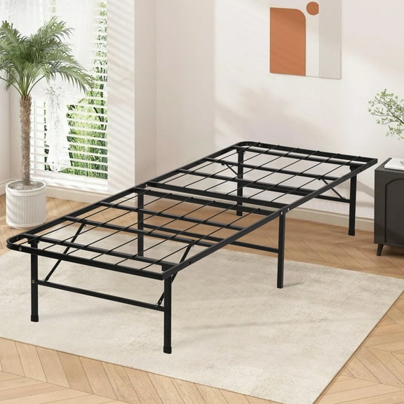 YRLLENSDAN Foldable Bed Frame Twin Bed Frames Twin Platform Bed Frame Twin Metal Bed Frame with Storage Noise Free 500LBS Capacity