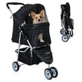thumbnail image 1 of YRLLENSDAN Foldable Pet Stroller, Dog Stroller Small Dogs 3 Wheel Pet Carriers for Small Dogs with Wheels Cat Stroller w/Storage Basket for Medium Dogs, 1 of 7