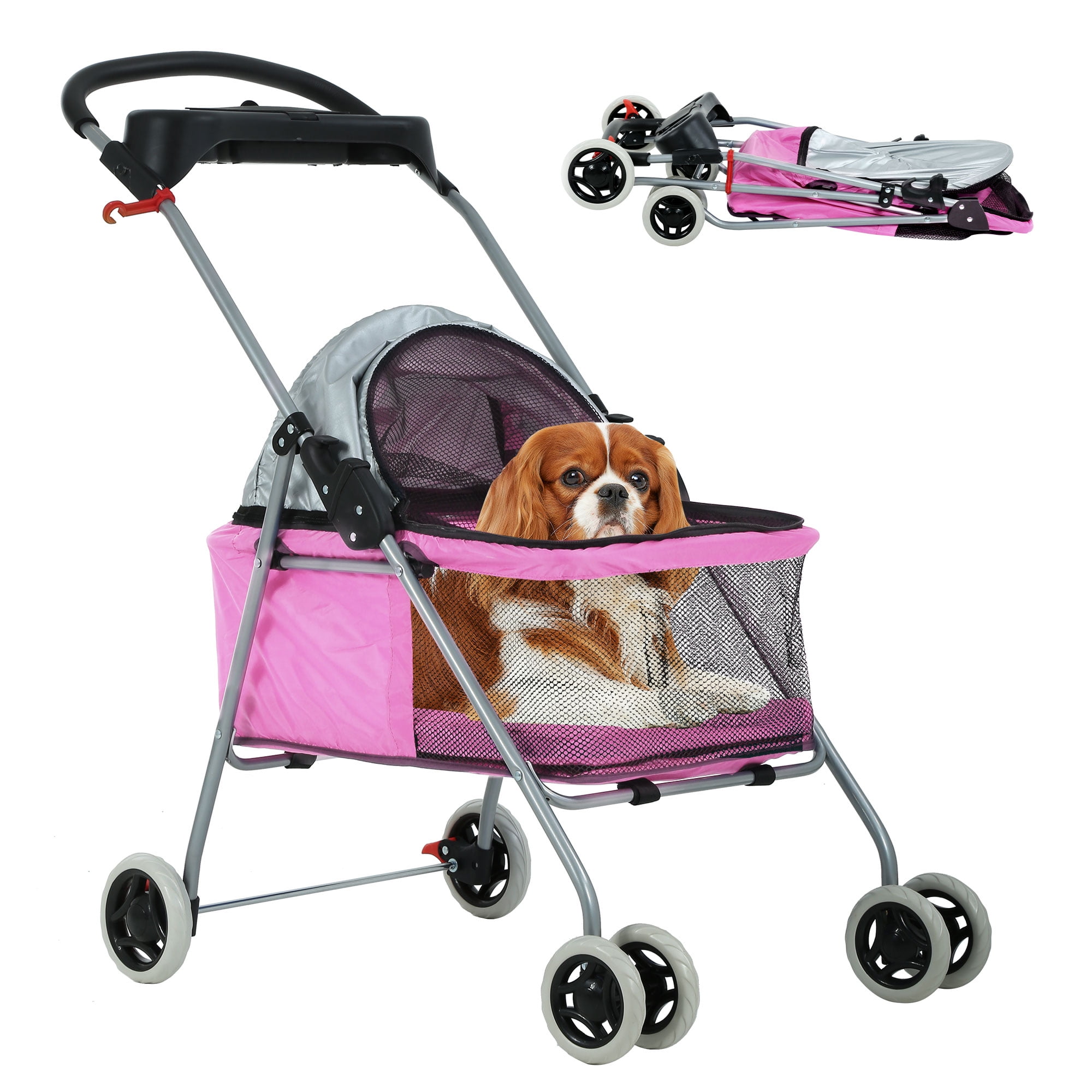 YRLLENSDAN Lightweight Folding Pet Stroller, Wheel Dog Cat