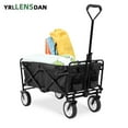 thumbnail image 1 of YRLLENSDAN Folding Wagon with Wheels Foldable Wagon Grocery Wagon Outdoor Wagon Cart Portable Wagon Utility Wagon for Camping Beach Sports Wagon,Black, 1 of 8