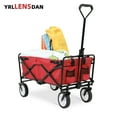 thumbnail image 1 of YRLLENSDAN Folding Wagon with Wheels Foldable Wagon Grocery Wagon Outdoor Wagon Cart Portable Wagon Utility Wagon for Camping Beach Sports Wagon,Red, 1 of 8