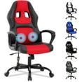 thumbnail image 1 of YRLLENSDAN Gaming Chair Collection Ergonomic Adults Massage High-Back PU Leather Adjustable Height, 1 of 8