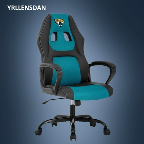 YRLLENSDAN Gaming Chair Comfy Computer Chair Heavy Duty Gaming Chair Adjustable PU Leather Office Desk Chair Cheap Rolling Gaming Chair Gamer Chair for Adults, Teal (JAX)