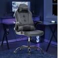 thumbnail image 1 of YRLLENSDAN Gaming Chair Video Game for Adults, Leather High Back Computer Chair with Flip-up Arms/Lumbar Support/Headrest Adjustable Desk Chairs for Computer, Women Men, 1 of 8