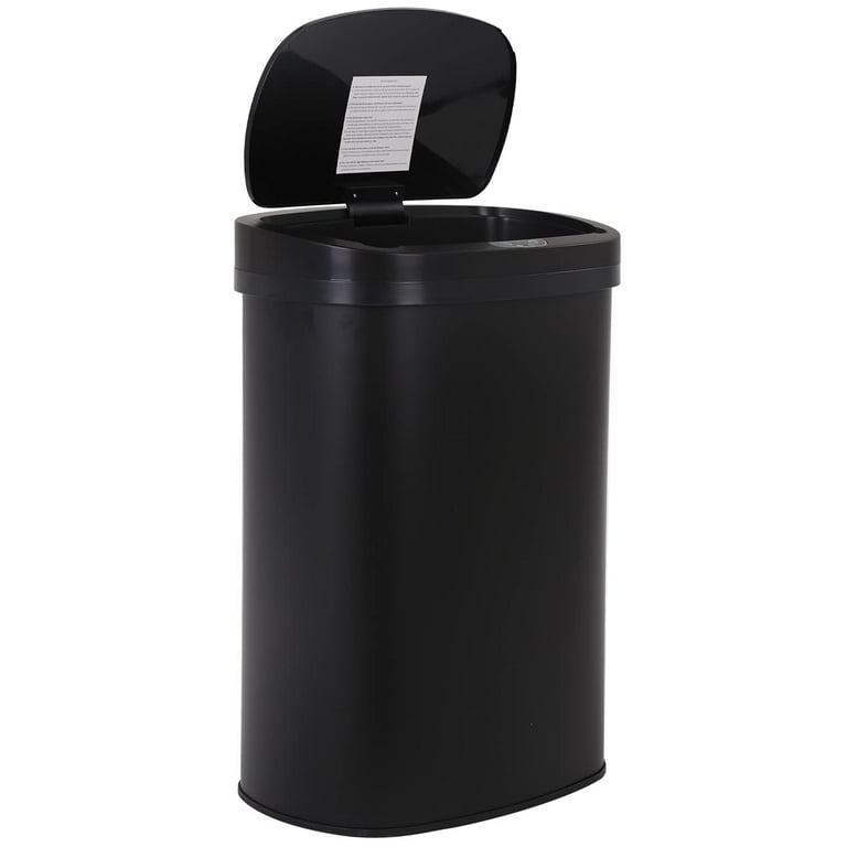 13 Gallon Kitchen Trash Can High-Capacity Plastic Automatic Touch