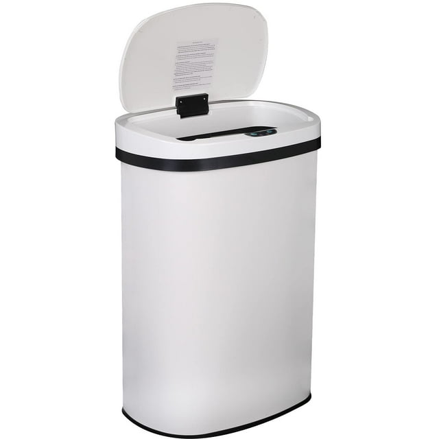 YRLLENSDAN 13 Gallon Automatic Garbage Can, Stainless Steel, High