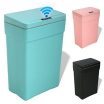 YRLLENSDAN Garbage Can 13 Gallon Tall Kitchen Trash Can Garbage Can with Lid Automatic Trash Cans Touchless for Bedroom Bathroom Home Office 50 Liter, Blue