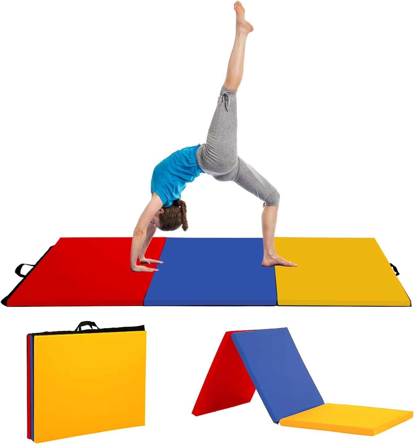 YRLLENSDAN Gymnastics Mat, 6x2 FT Wrestling Mat Thick Yoga Mat 2 Inch