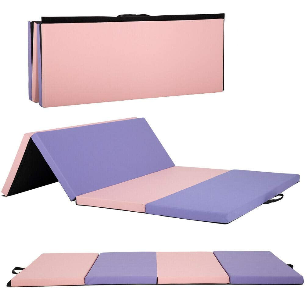 YRLLENSDAN Gymnastics Mat 6x4 FT Foldable Tumbling Mat 4 Folding