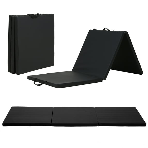 YRLLENSDAN Gymnastics Mat Wrestling Mat Gym Mat Thick Yoga Mat 2 Inch Tumbling Mat for Gymnastics Home Workout Floor Mats for Home Gym, Black