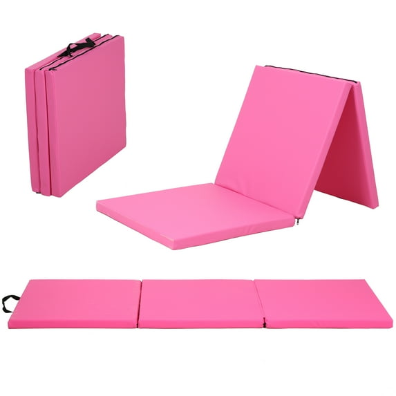 YRLLENSDAN Gymnastics Mat Wrestling Mat Gym Mat Thick Yoga Mat 2 Inch Tumbling Mat for Gymnastics Home Workout Floor Mats for Home Gym, Pink