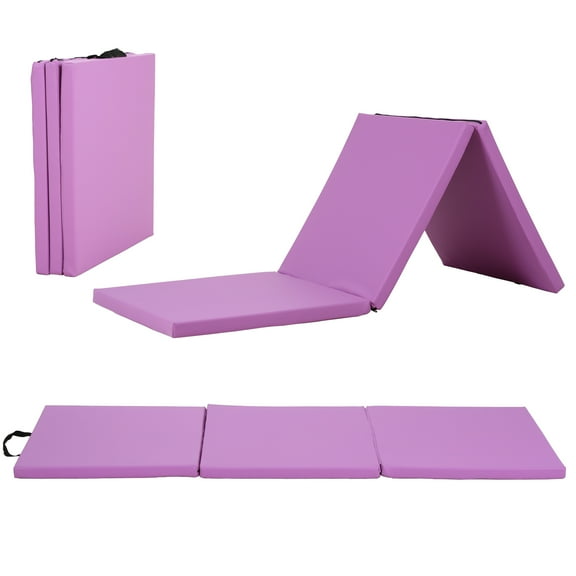 YRLLENSDAN Gymnastics Mat Wrestling Mat Gym Mat Thick Yoga Mat 2 Inch Tumbling Mat for Gymnastics Home Workout Floor Mats for Home Gym, Purple