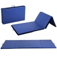 thumbnail image 1 of YRLLENSDAN Gymnastics Mats, Cartwheel Mat Wrestling Mat Yoga Mat Thick 2 Inch Folding Exercise Mat Tumbling Mats for Gymnastics for Home, Blue, 1 of 7
